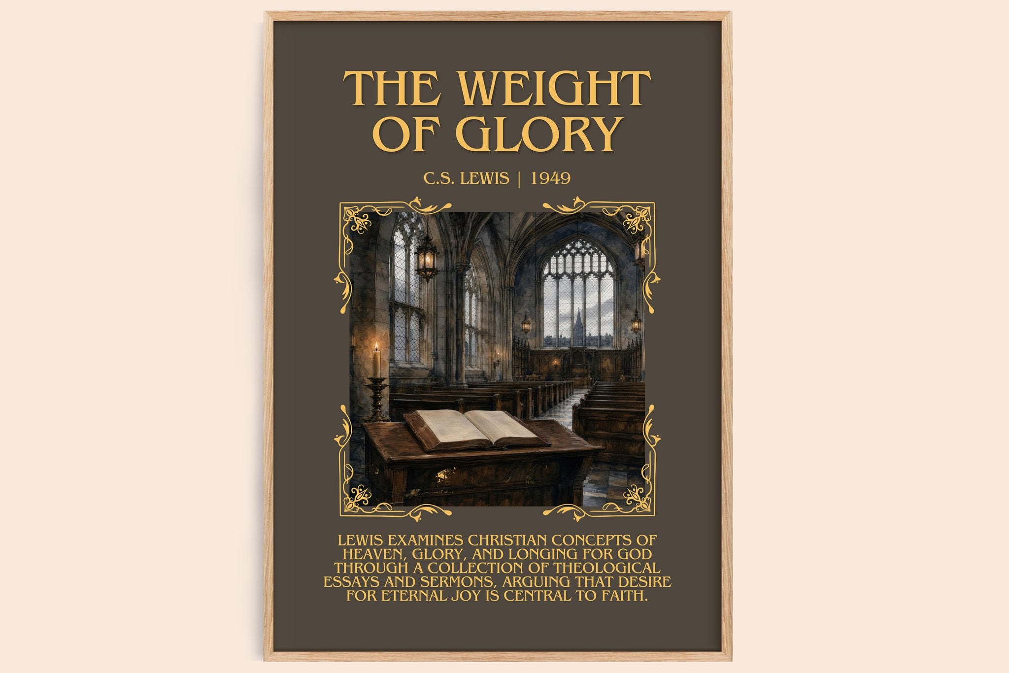 The Weight Of Glory Minimalist Book Poster by C.S. Lewis