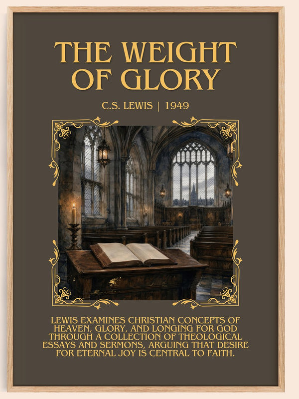 The Weight Of Glory Minimalist Book Poster by C.S. Lewis – book poster