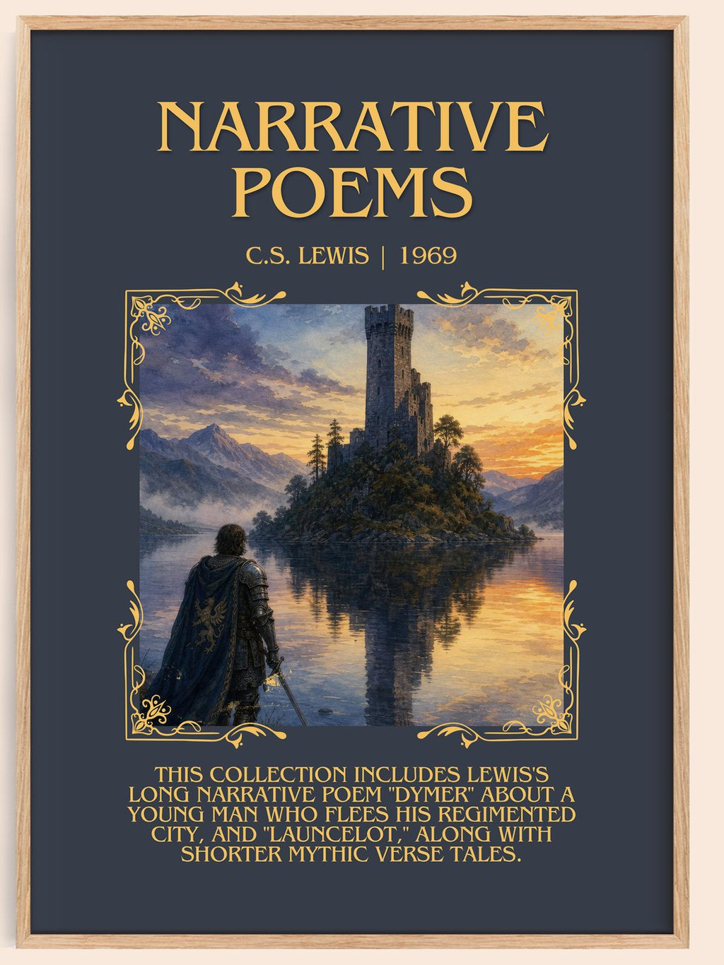Narrative Poems Minimalist Book Poster by C.S. Lewis – book poster