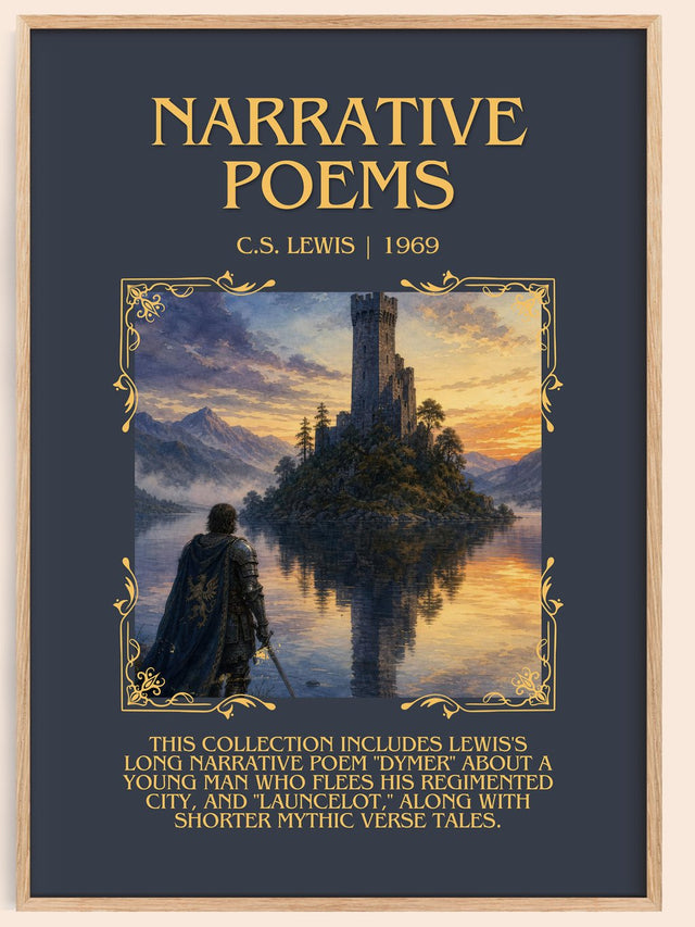 Narrative Poems Minimalist Book Poster by C.S. Lewis