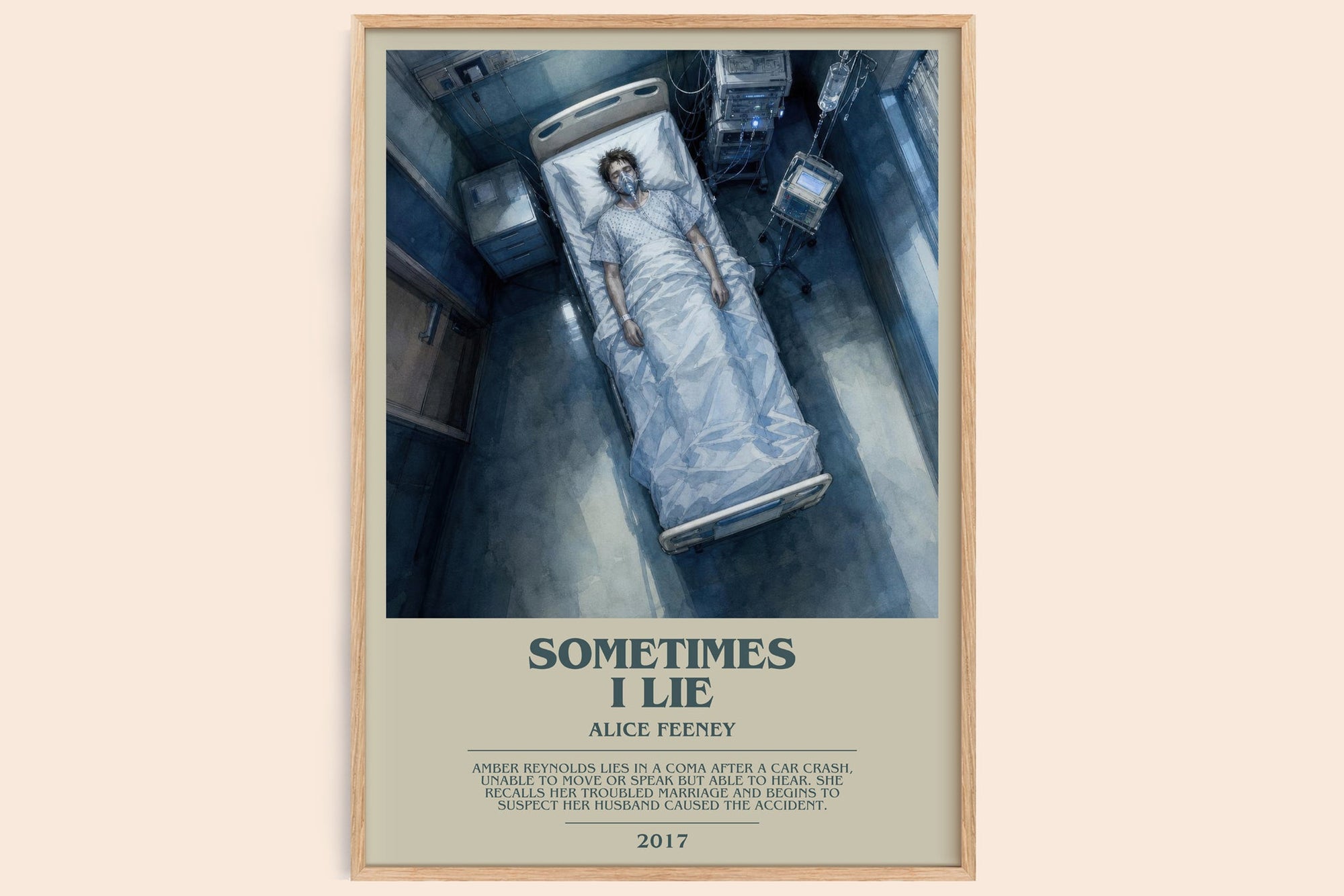 Sometimes I Lie Bookish Wall Art by Alice Feeney