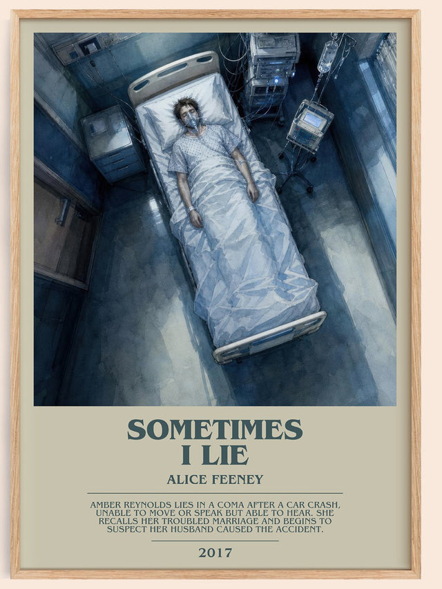 Sometimes I Lie Bookish Wall Art by Alice Feeney