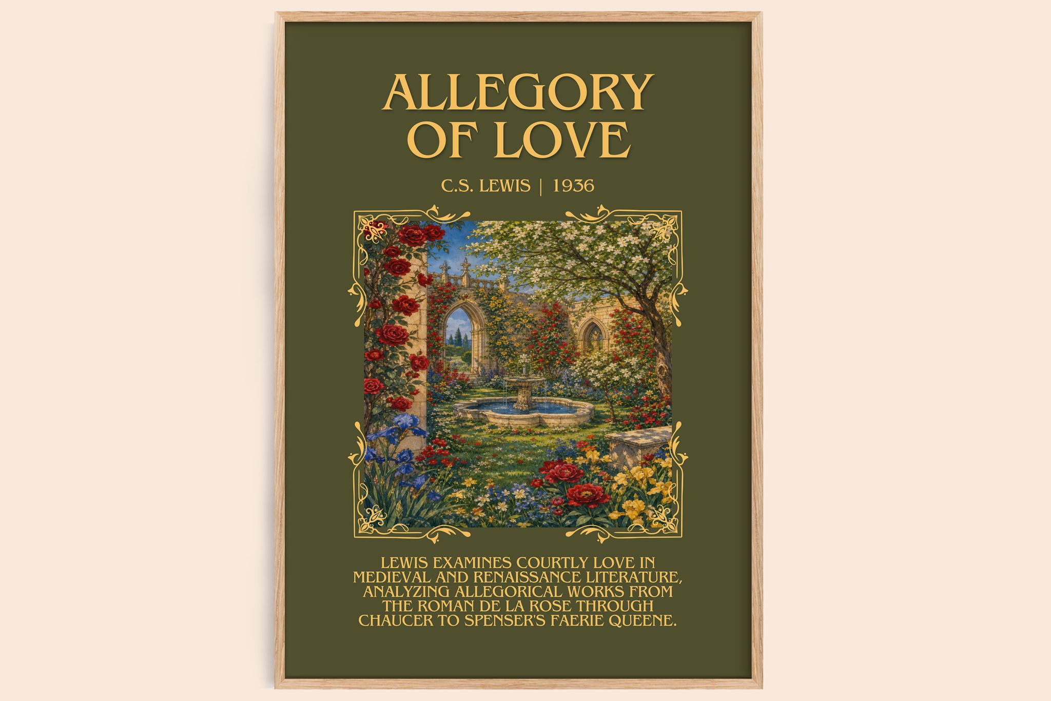 Allegory Of Love Minimalist Book Poster by C.S. Lewis