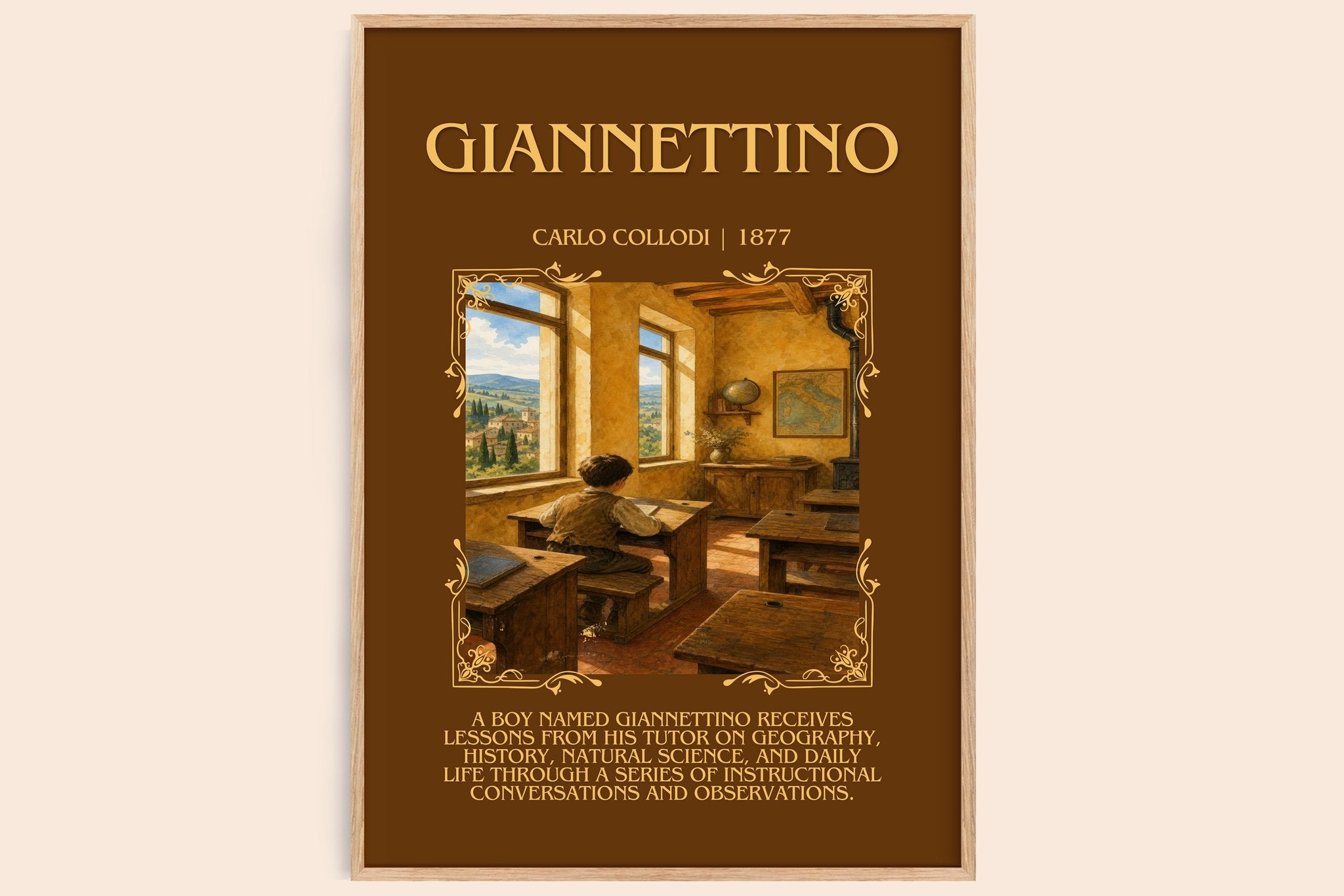 Giannettino Minimalist Book Poster by Carlo Collodi