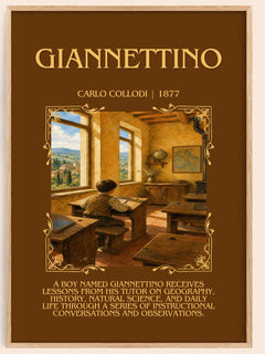 Giannettino Minimalist Book Poster by Carlo Collodi – image 1