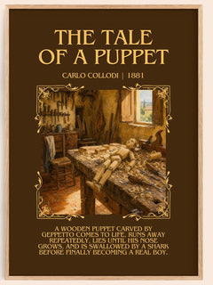 The Tale Of A Puppet Minimalist Book Poster by Carlo Collodi – image 1