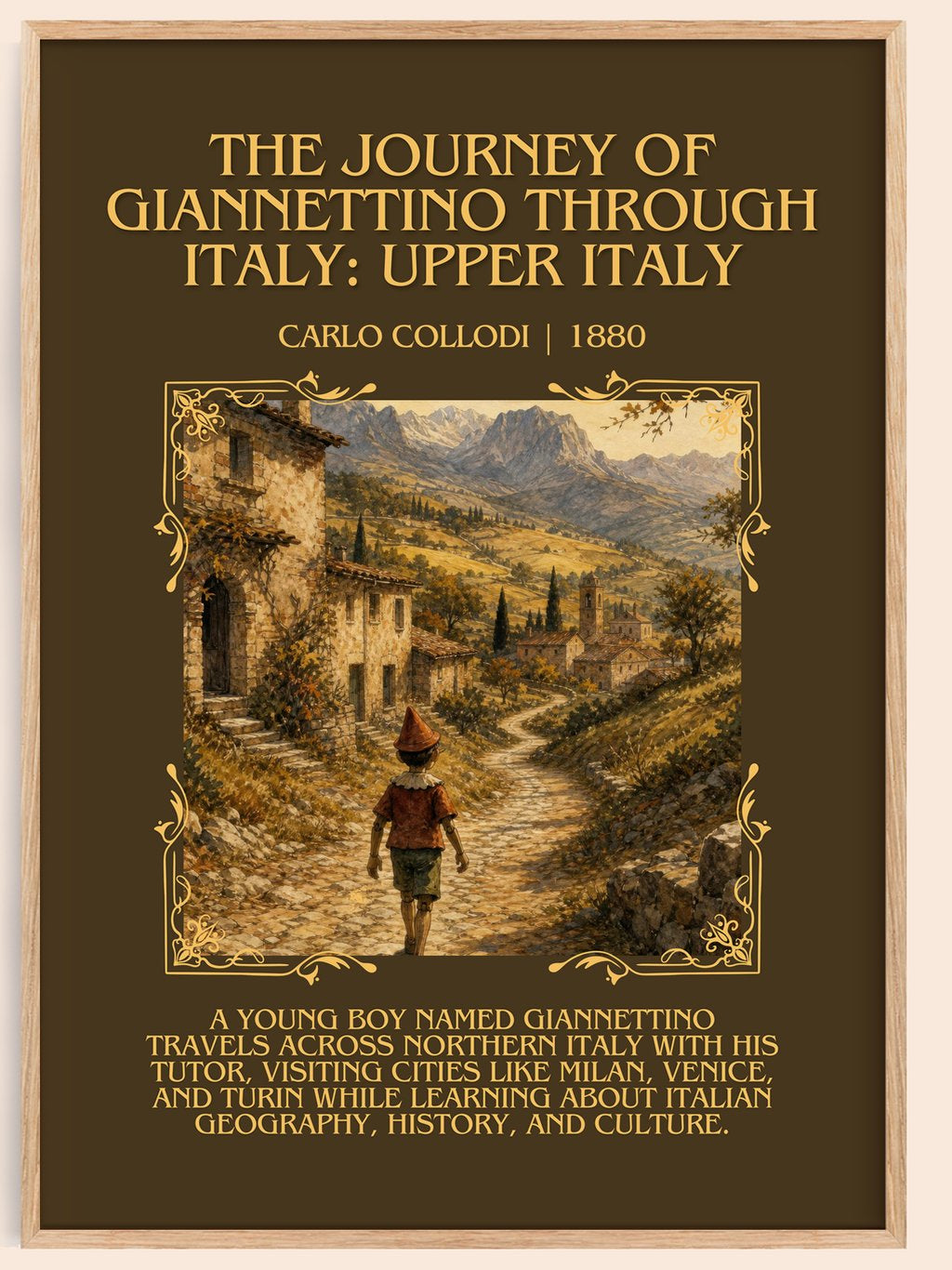 Journey Of Giannettino Through Italy: Upper Italy Minimalist Book – book poster