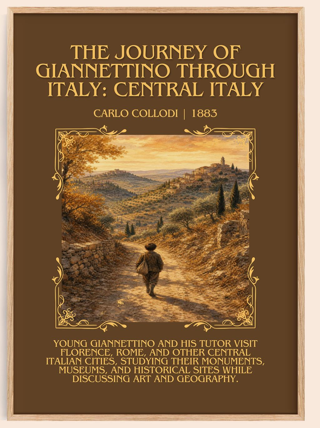 Journey Of Giannettino Through Italy: Central Italy Minimalist Book – book poster