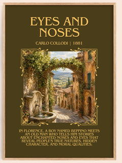 Eyes And Noses Minimalist Book Poster by Carlo Collodi – image 1
