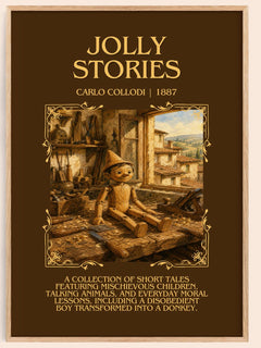 Jolly Stories Minimalist Book Poster by Carlo Collodi – image 1