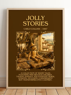 Jolly Stories Minimalist Book Poster by Carlo Collodi – image 2