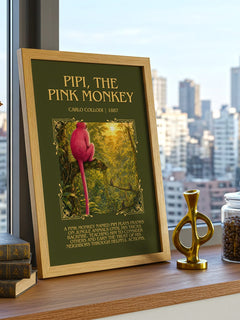 Pipi, The Pink Monkey Minimalist Book Poster by Carlo Collodi – image 3