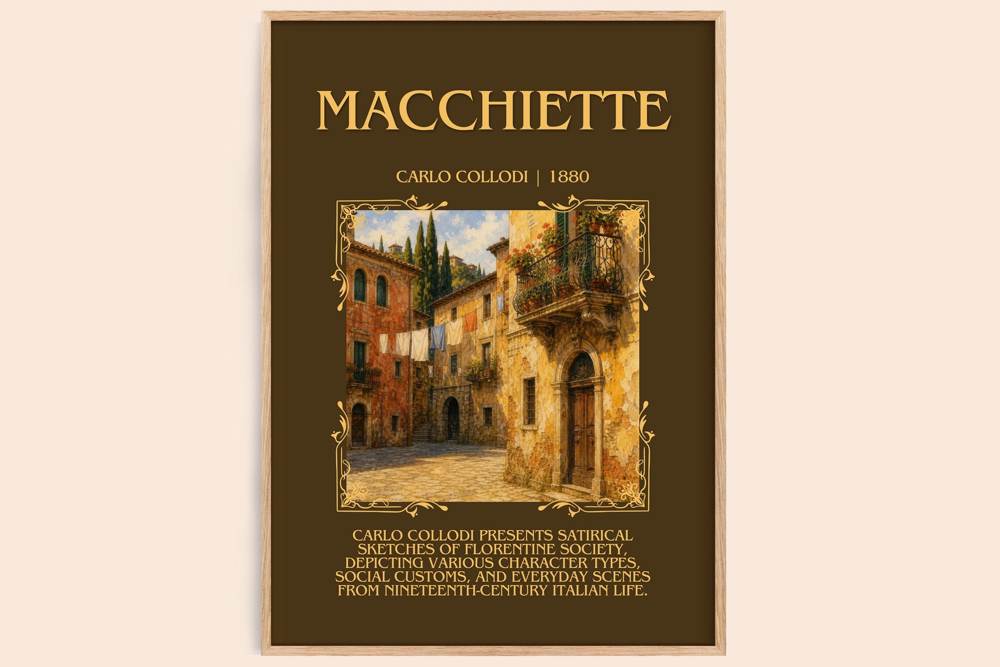 Macchiette Minimalist Book Poster by Carlo Collodi