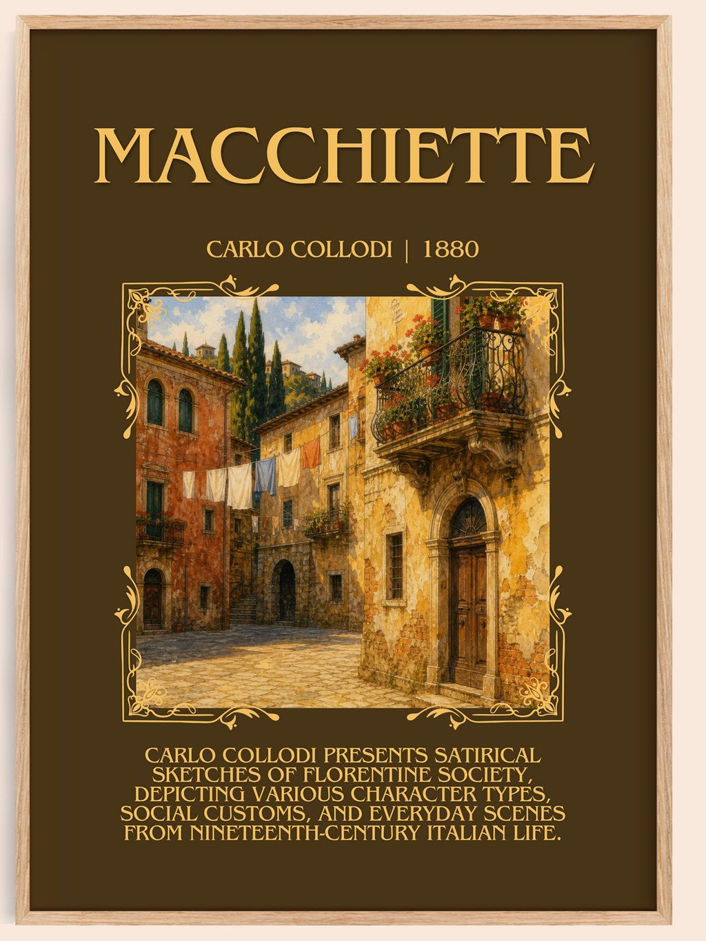 Macchiette Minimalist Book Poster by Carlo Collodi – book poster
