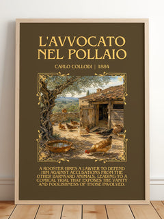 L'Avvocato Nel Pollaio Minimalist Book Poster by Carlo Collodi – image 2