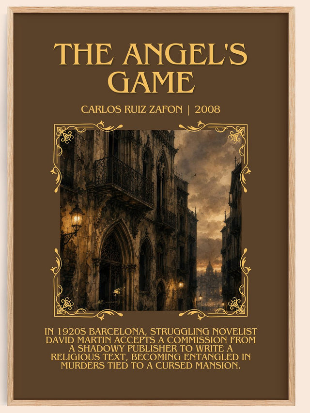 The Angel'S Game Minimalist Book Poster by Carlos Ruiz Zafón