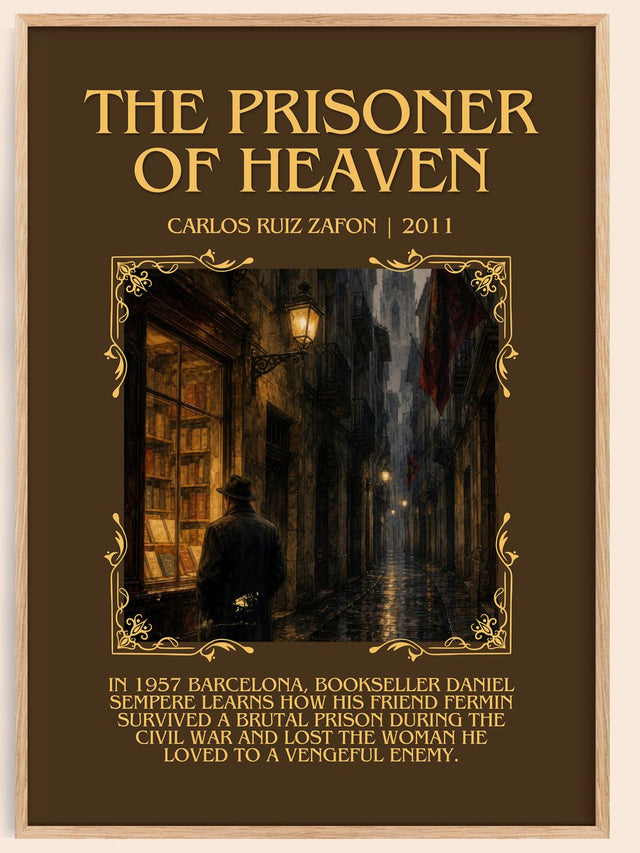 The Prisoner Of Heaven Minimalist Book Poster by Carlos Ruiz Zafón