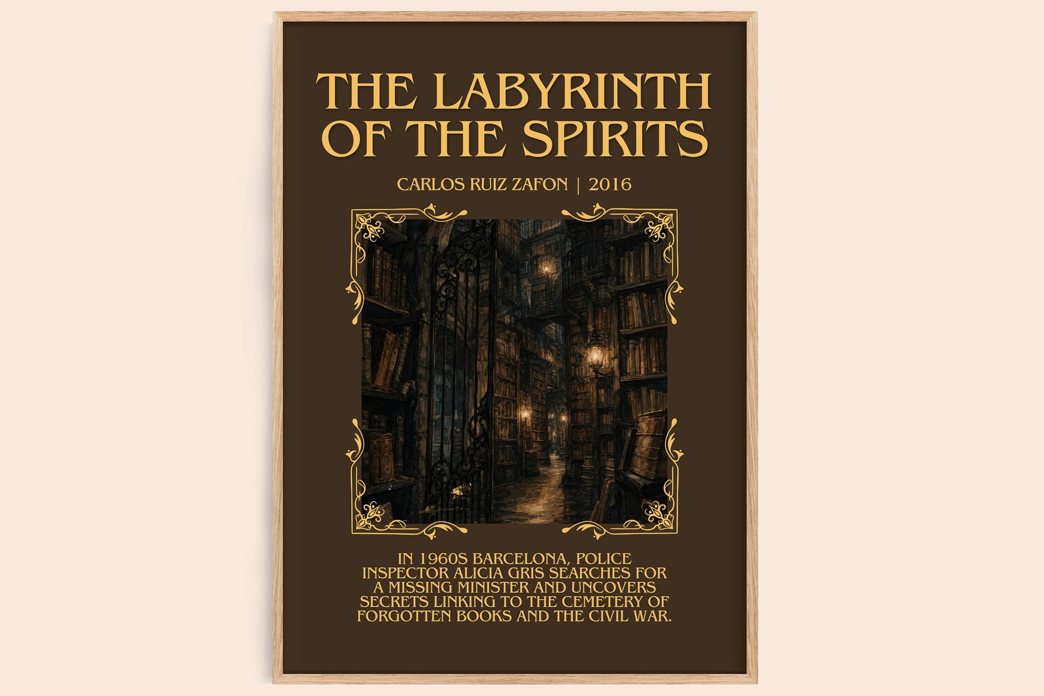 Labyrinth Of The Spirits Minimalist Book Poster by Carlos Ruiz Zafón