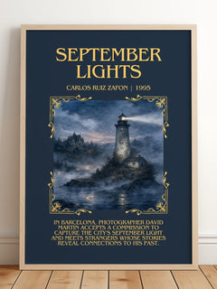 September Lights Minimalist Book Poster by Carlos Ruiz Zafón – image 2