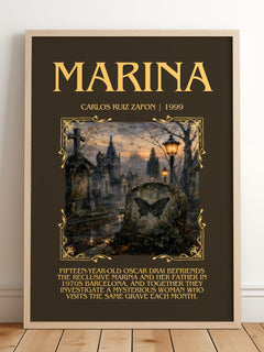 Marina Minimalist Book Poster by Carlos Ruiz Zafón – image 2