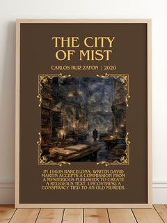 The City Of Mist Minimalist Book Poster by Carlos Ruiz Zafón – image 2
