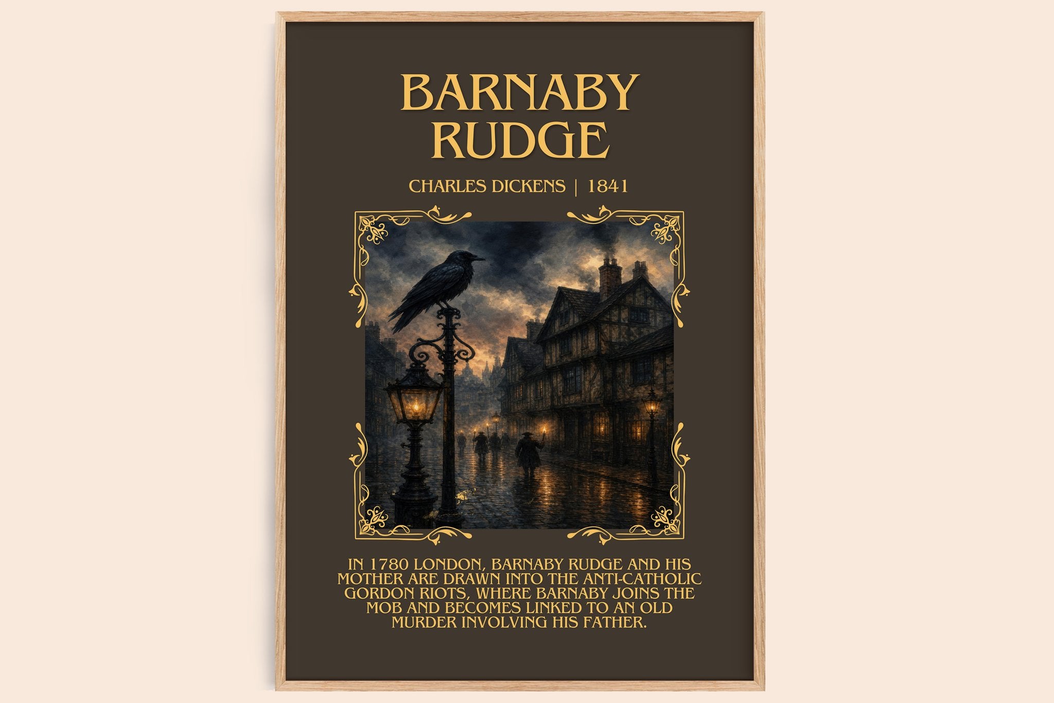 Barnaby Rudge Minimalist Book Poster by Charles Dickens