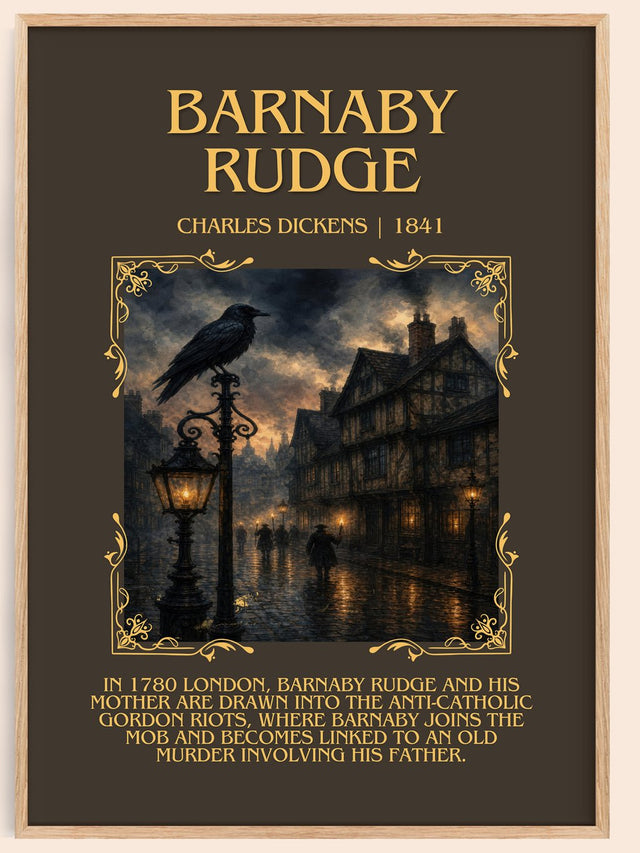 Barnaby Rudge Minimalist Book Poster by Charles Dickens
