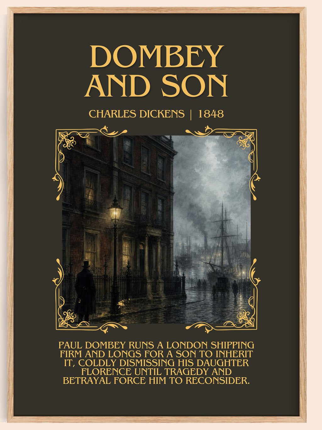 Dombey And Son Minimalist Book Poster by Charles Dickens – book poster