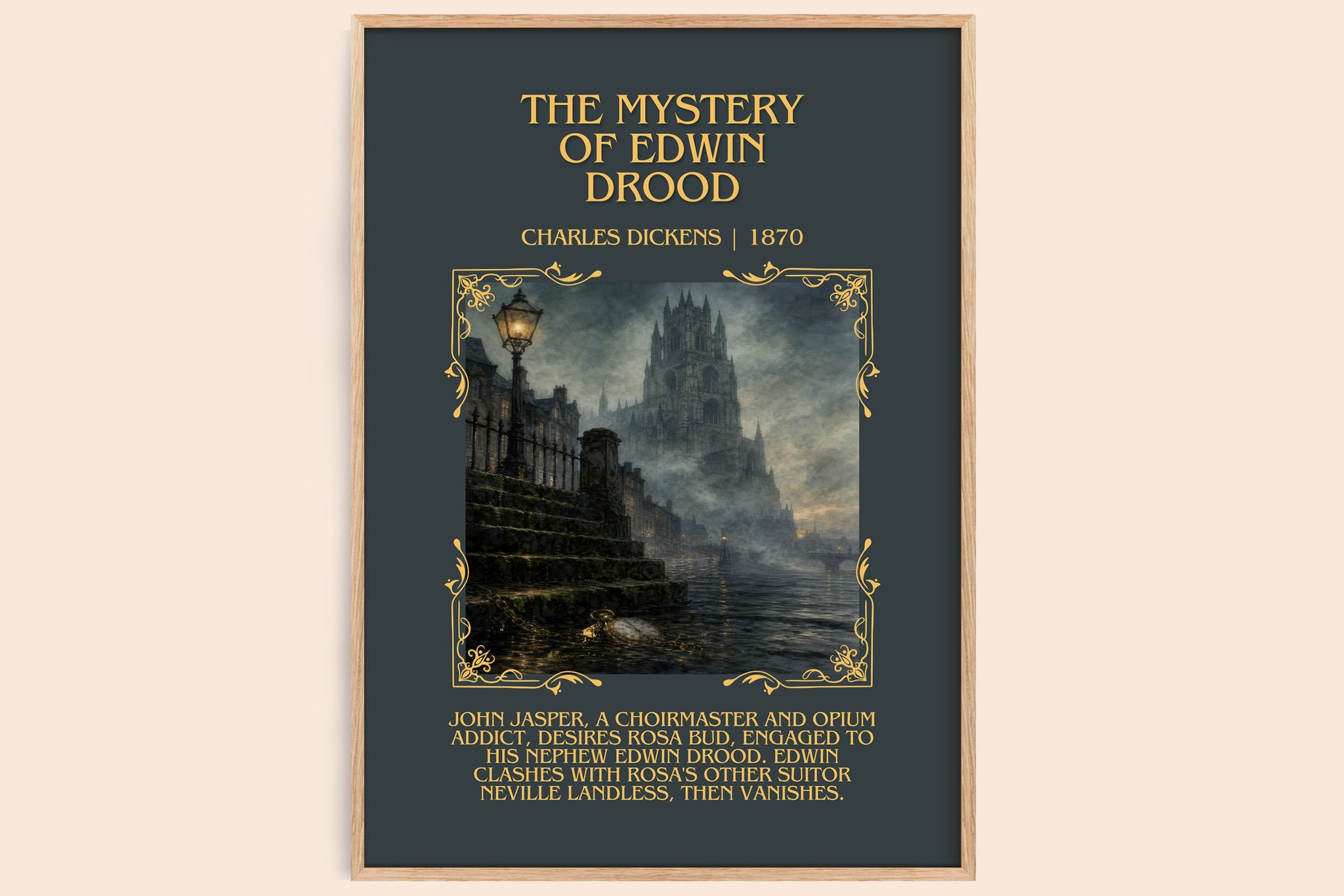 The Mystery Of Edwin Drood Minimalist Book Poster by Charles Dickens