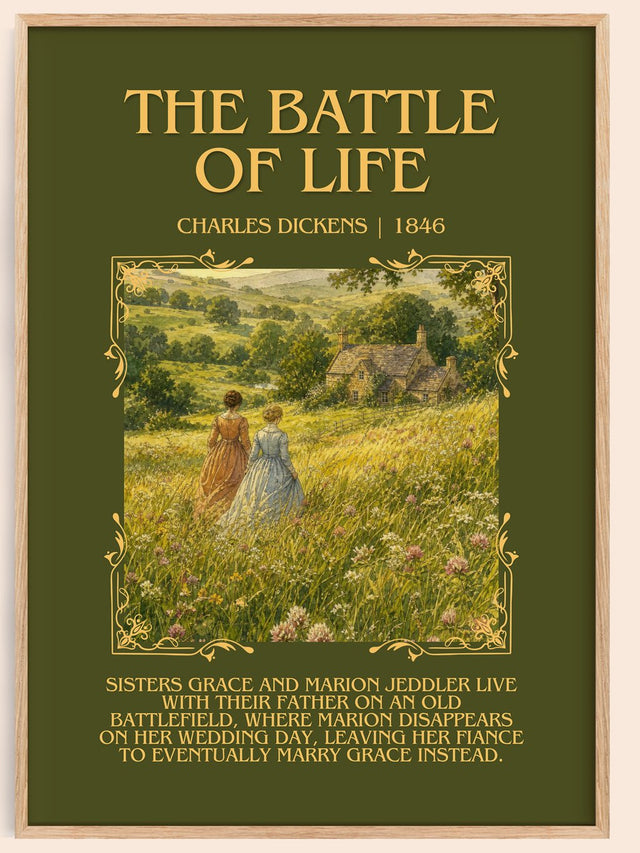 The Battle Of Life Minimalist Book Poster by Charles Dickens