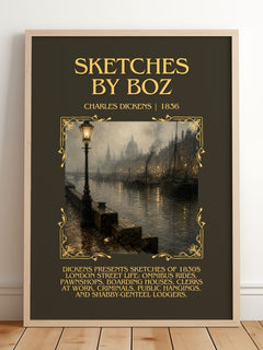 Sketches By Boz Minimalist Book Poster by Charles Dickens – image 2