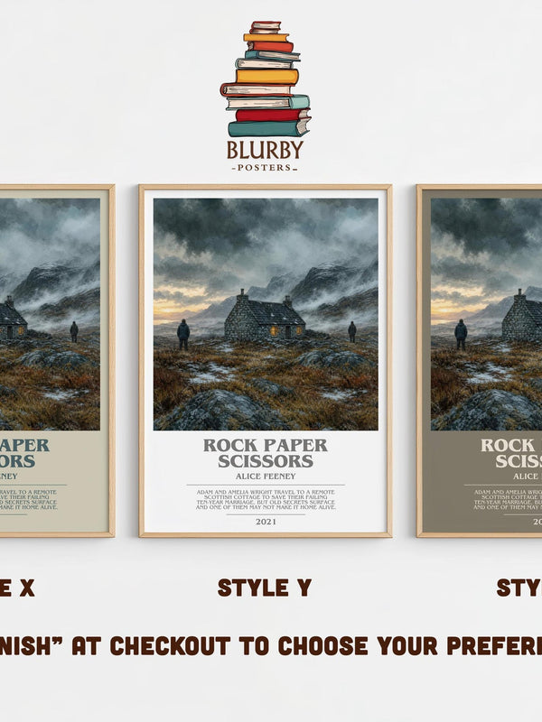 Rock Paper Scissors Bookish Wall Art by Alice Feeney