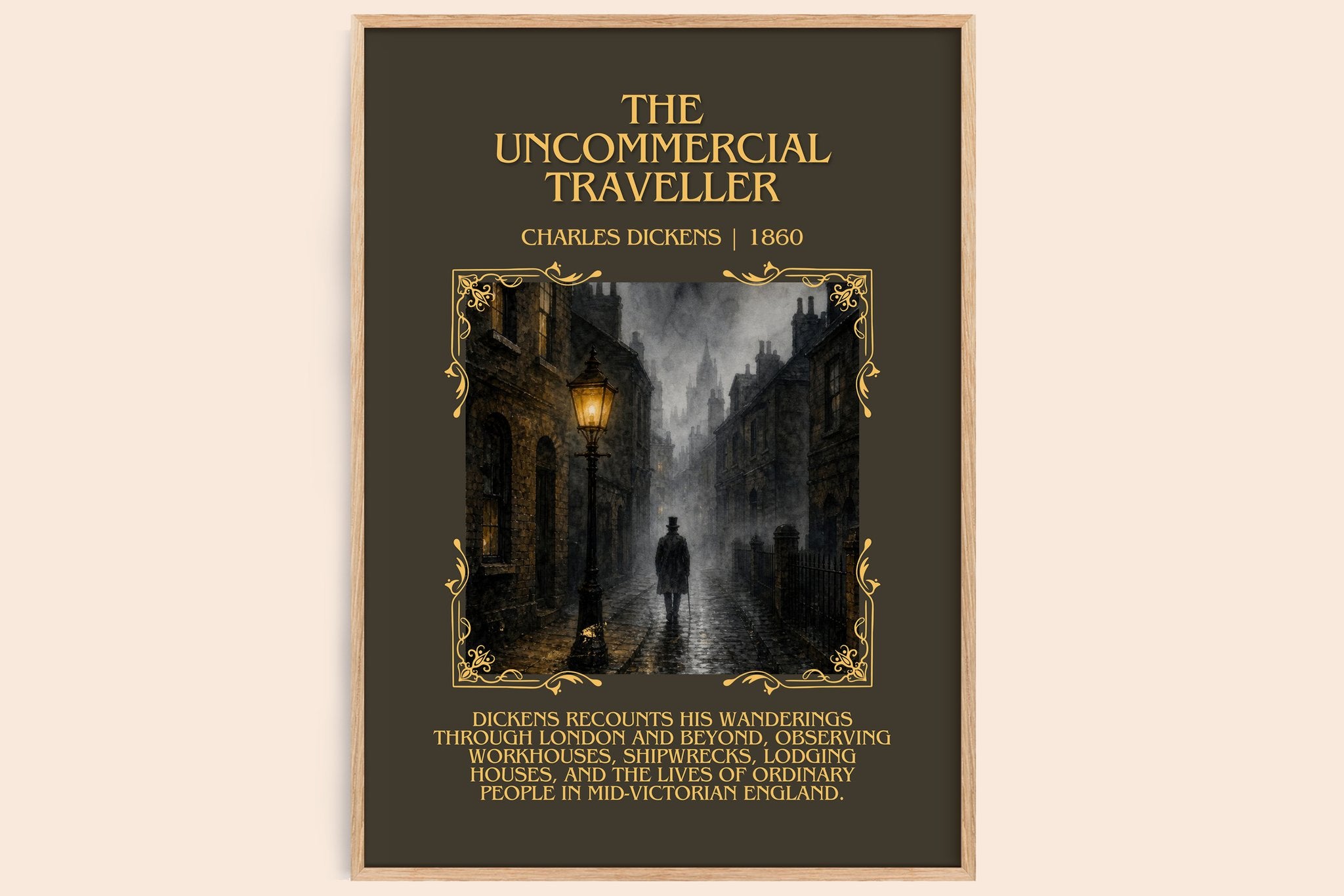 The Uncommercial Traveller Minimalist Book Poster by Charles Dickens