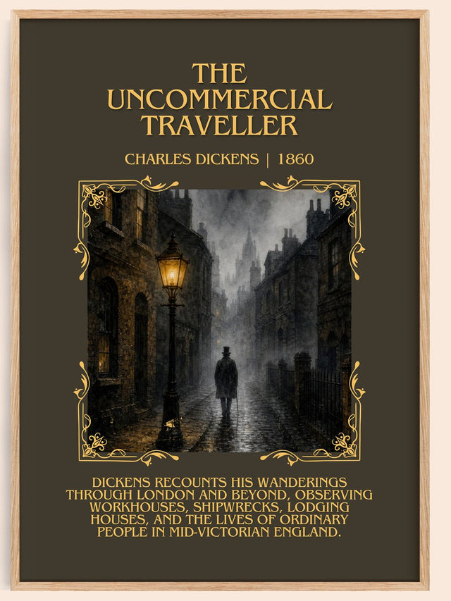 The Uncommercial Traveller Minimalist Book Poster by Charles Dickens