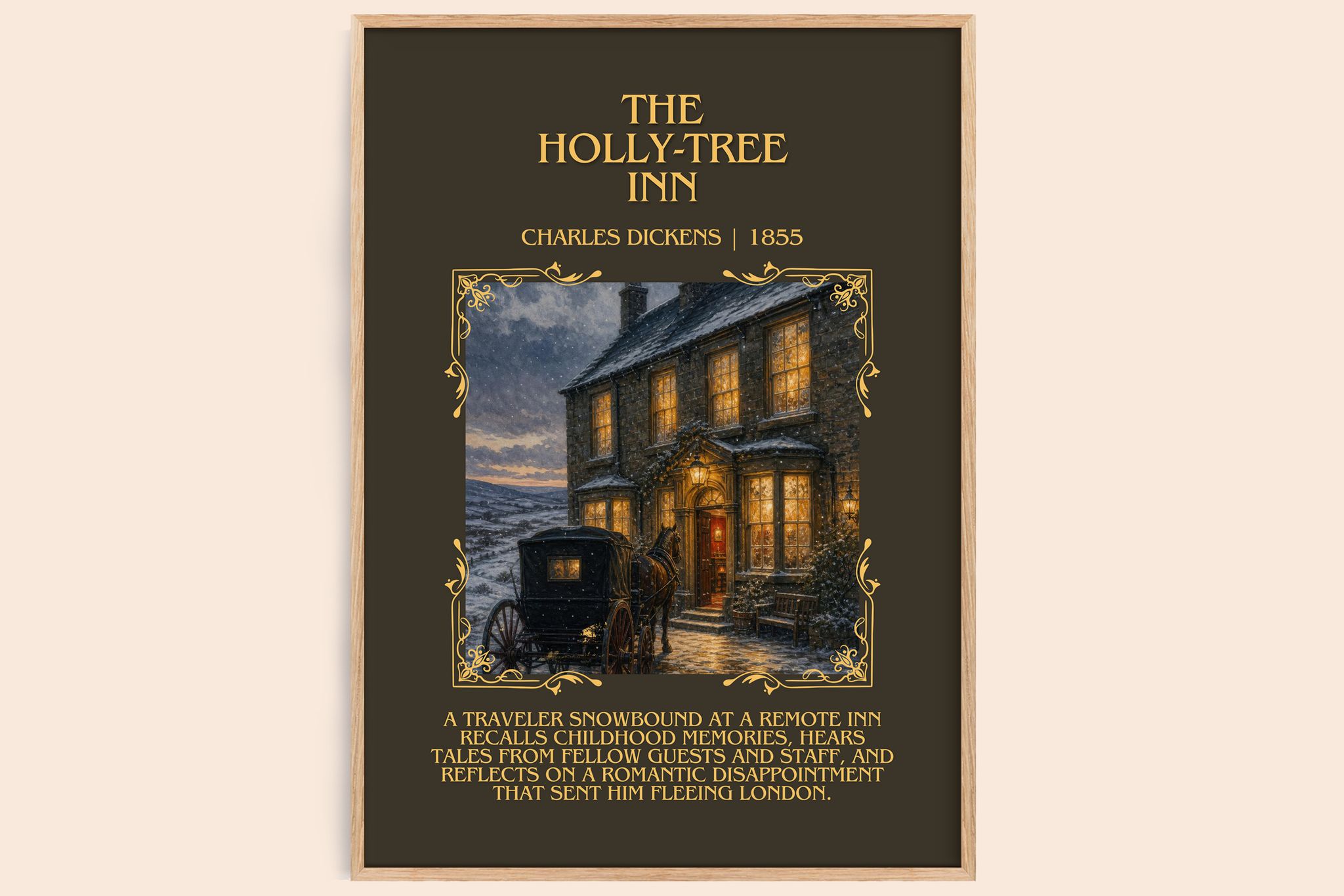 The Holly-Tree Inn Minimalist Book Poster by Charles Dickens
