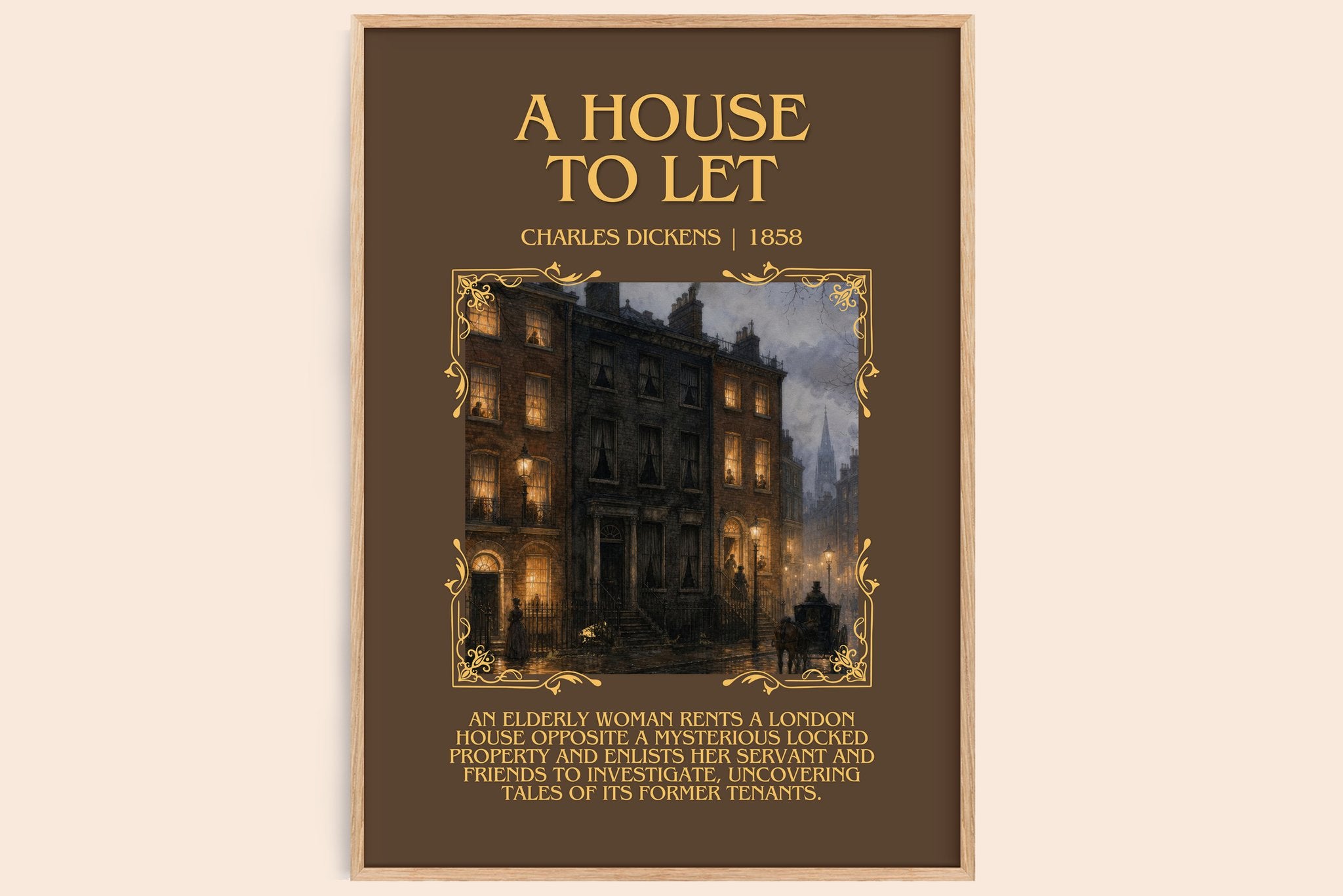 A House To Let Minimalist Book Poster by Charles Dickens