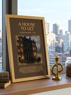 A House To Let Minimalist Book Poster by Charles Dickens – image 3