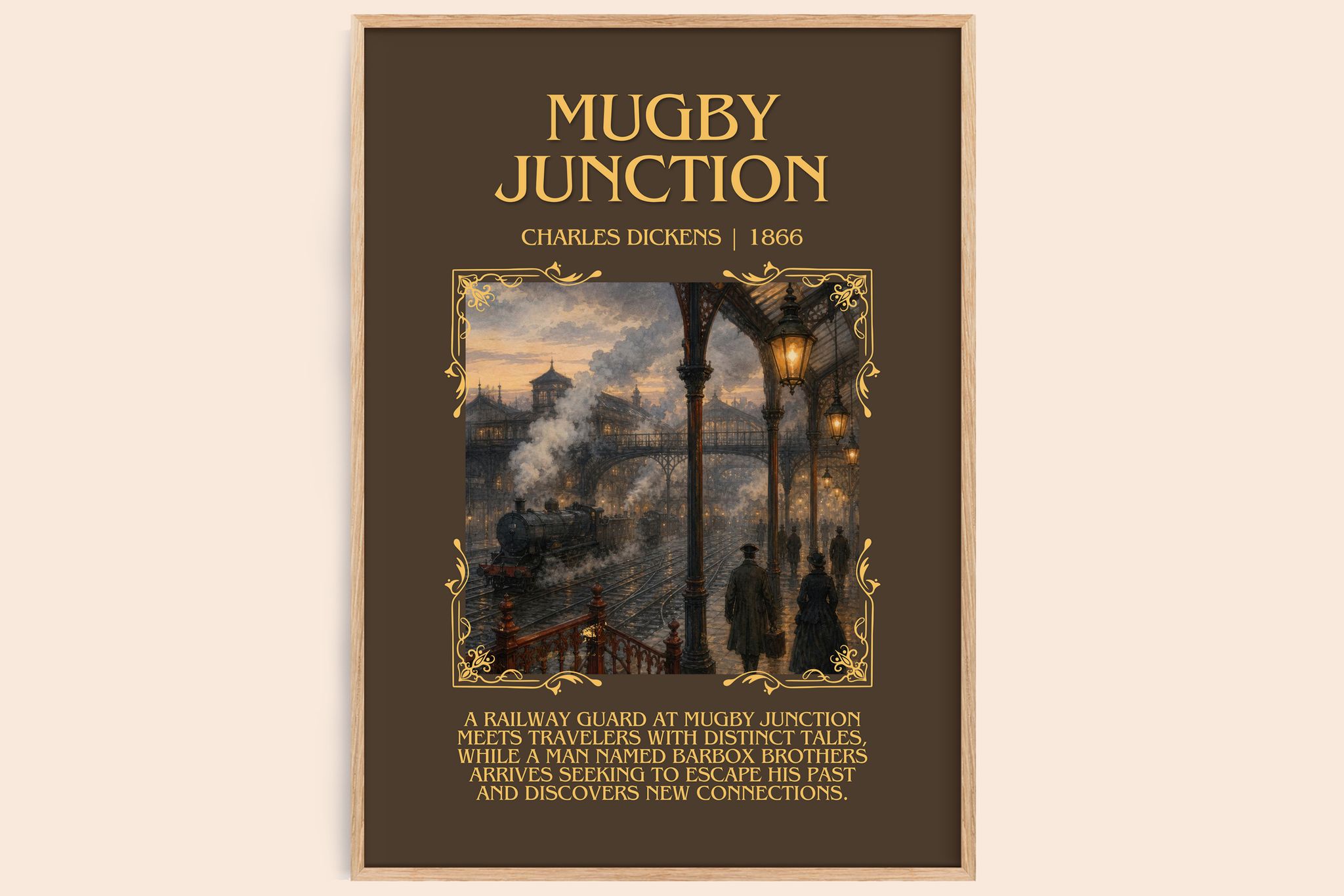 Mugby Junction Minimalist Book Poster by Charles Dickens