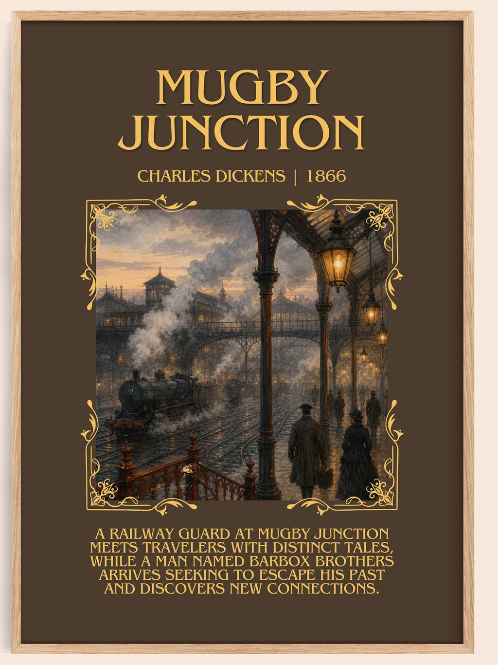 Mugby Junction Minimalist Book Poster by Charles Dickens – book poster