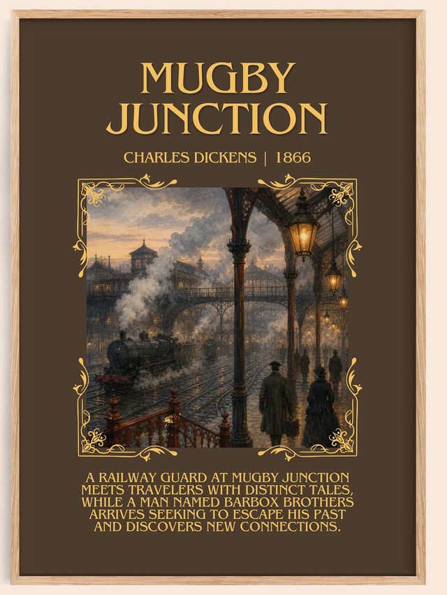 Mugby Junction Minimalist Book Poster by Charles Dickens