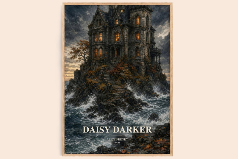 Daisy Darker watercolour book poster by Alice Feeney – framed literary art print
