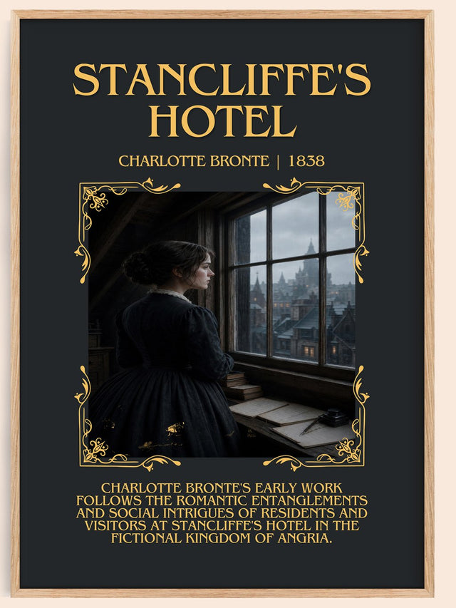 Stancliffe'S Hotel Minimalist Book Poster by Charlotte Brontë