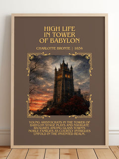 High Life In Tower Of Babylon Minimalist Book Poster by C. Brontë – image 2