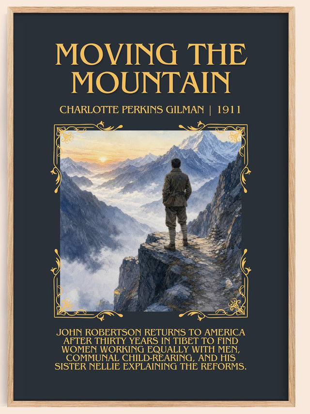 Moving The Mountain Minimalist Book Poster by Charlotte Perkins Gilman