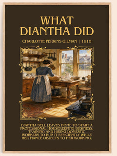 What Diantha Did Minimalist Book Poster by Charlotte Perkins Gilman – image 1