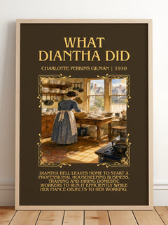 What Diantha Did Minimalist Book Poster by Charlotte Perkins Gilman – image 2
