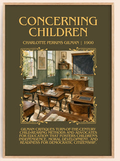 Concerning Children Minimalist Book Poster by Charlotte Perkins Gilman – image 1