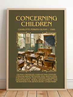 Concerning Children Minimalist Book Poster by Charlotte Perkins Gilman – image 2