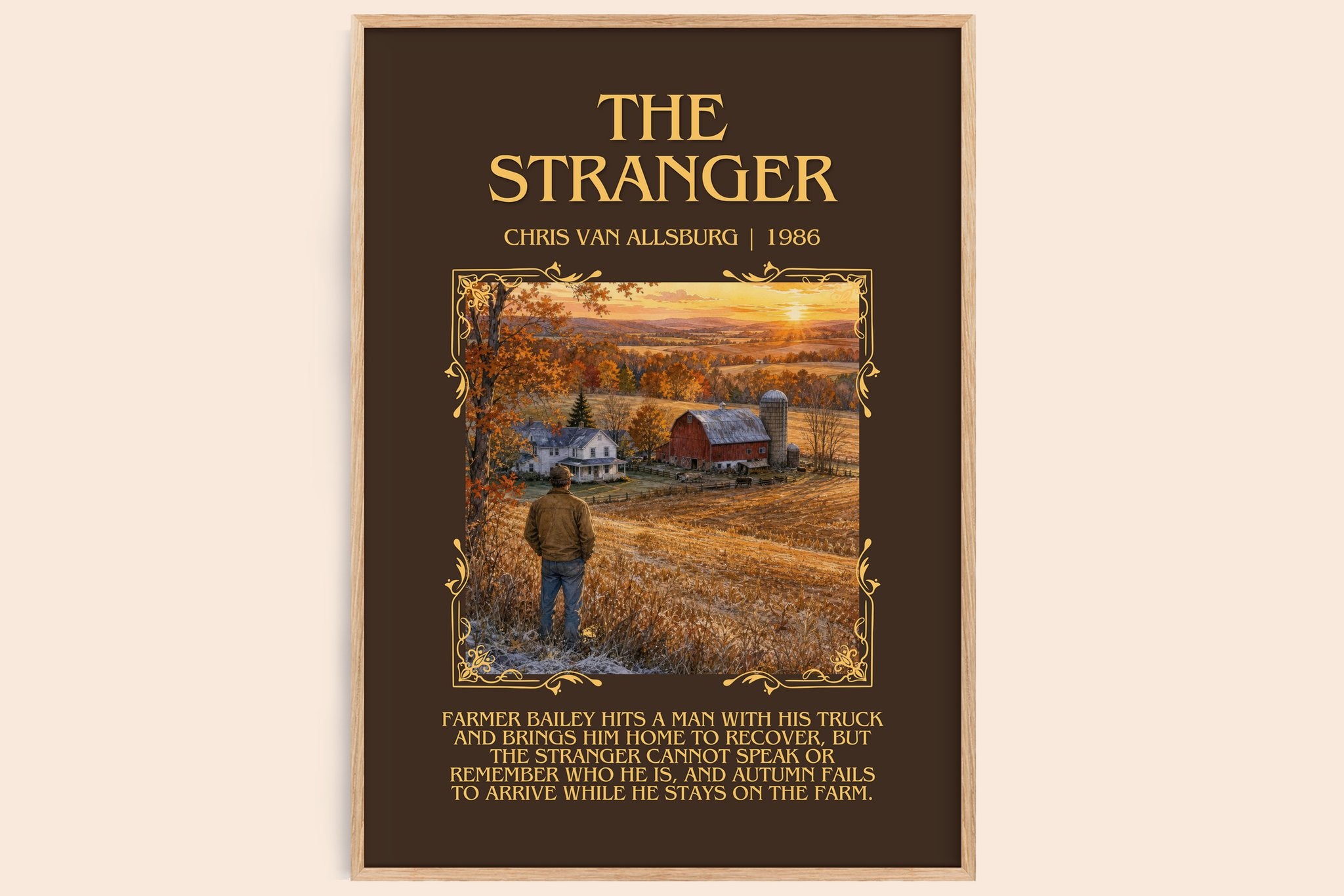 The Stranger Minimalist Book Poster by Chris Van Allsburg