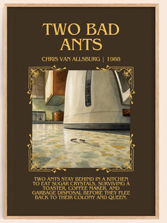 Two Bad Ants Minimalist Book Poster by Chris Van Allsburg – book poster